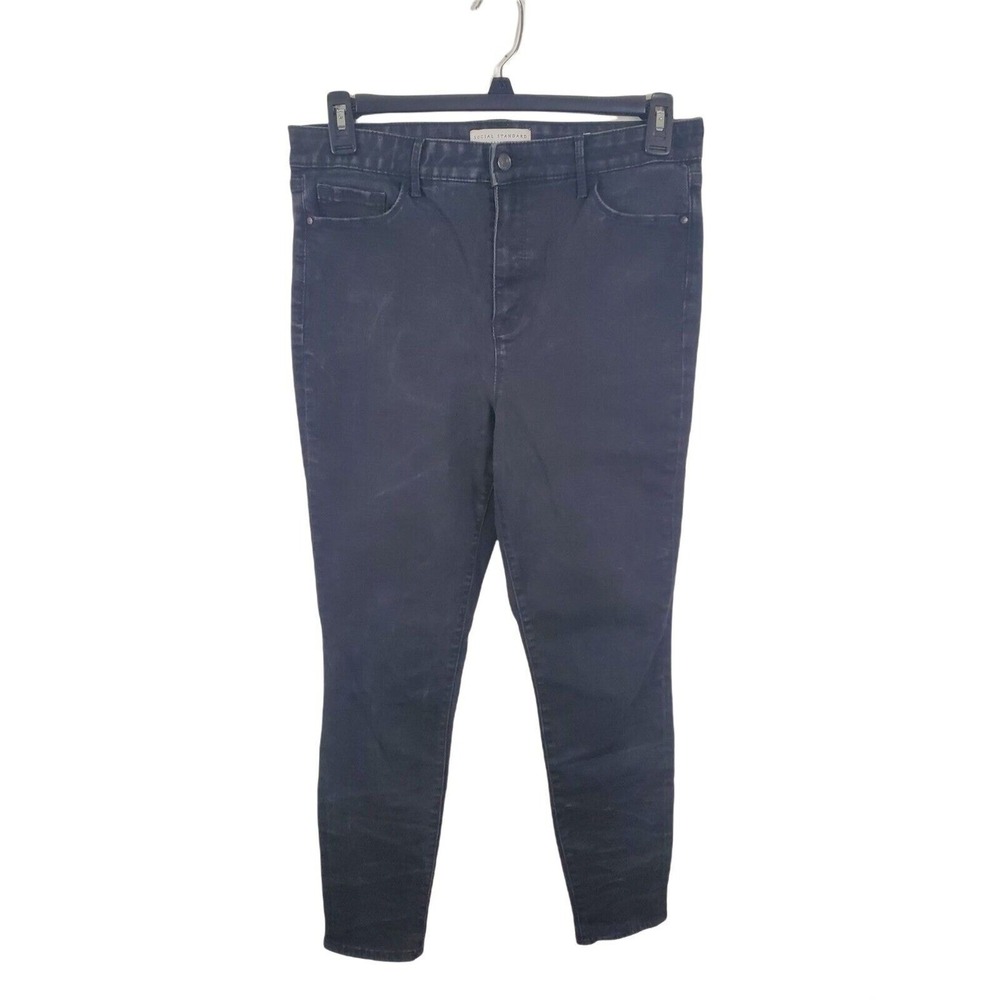Social Standard By Sanctuary Jeans 14/32 Womens High Rise Skinny Leg Black